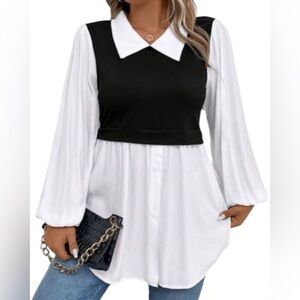Black and White Women's Top
